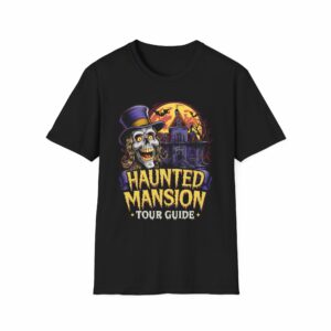 Halloween Haunted Mansion Tour Guide: Spooky Night Awaits Funny Horror Unisex Softstyle T-Shirt