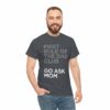 First Rule of The Dad Club is Go Ask Mom Funny Papa Letter Art Design Unisex Heavy Cotton Tee - Image 14