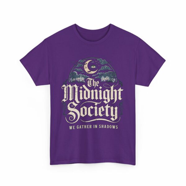 Vintage Gothic Halloween - Midnight Society Spooky Sickle Moon Elegance Design Unisex Heavy Cotton Tee - Image 7