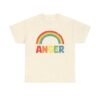 Funny Sarcastic Rainbow Anger Design - Colorful Contrast Humor Unisex Heavy Cotton Tee - Image 5
