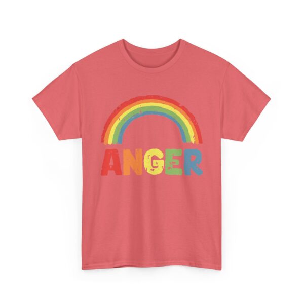 Funny Sarcastic Rainbow Anger Design - Colorful Contrast Humor Unisex Heavy Cotton Tee - Image 14