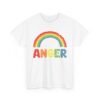 Funny Sarcastic Rainbow Anger Design - Colorful Contrast Humor Unisex Heavy Cotton Tee - Image 4