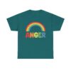 Funny Sarcastic Rainbow Anger Design - Colorful Contrast Humor Unisex Heavy Cotton Tee - Image 7