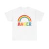 Funny Sarcastic Rainbow Anger Design - Colorful Contrast Humor Unisex Heavy Cotton Tee - Image 3