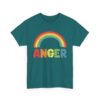 Funny Sarcastic Rainbow Anger Design - Colorful Contrast Humor Unisex Heavy Cotton Tee - Image 8