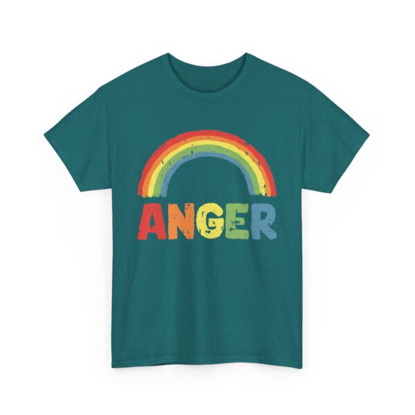 Funny Sarcastic Rainbow Anger Design - Colorful Contrast Humor Unisex Heavy Cotton Tee - Image 8