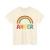 Funny Sarcastic Rainbow Anger Design - Colorful Contrast Humor Unisex Heavy Cotton Tee - Image 6