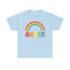Funny Sarcastic Rainbow Anger Design - Colorful Contrast Humor Unisex Heavy Cotton Tee - Image 15