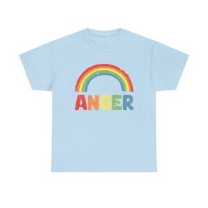 Funny Sarcastic Rainbow Anger Design - Colorful Contrast Humor Unisex Heavy Cotton Tee