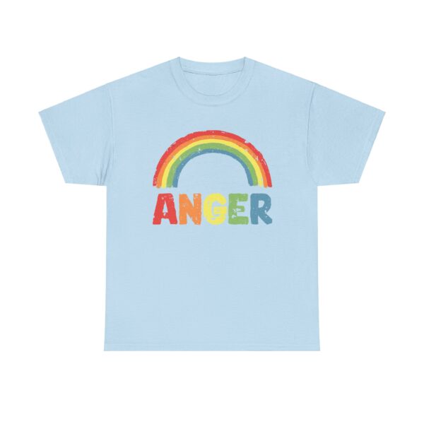 Funny Sarcastic Rainbow Anger Design - Colorful Contrast Humor Unisex Heavy Cotton Tee - Image 15