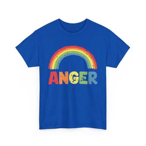 Funny Sarcastic Rainbow Anger Design - Colorful Contrast Humor Unisex Heavy Cotton Tee - Image 10