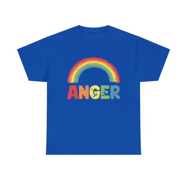 Funny Sarcastic Rainbow Anger Design - Colorful Contrast Humor Unisex Heavy Cotton Tee - Image 9