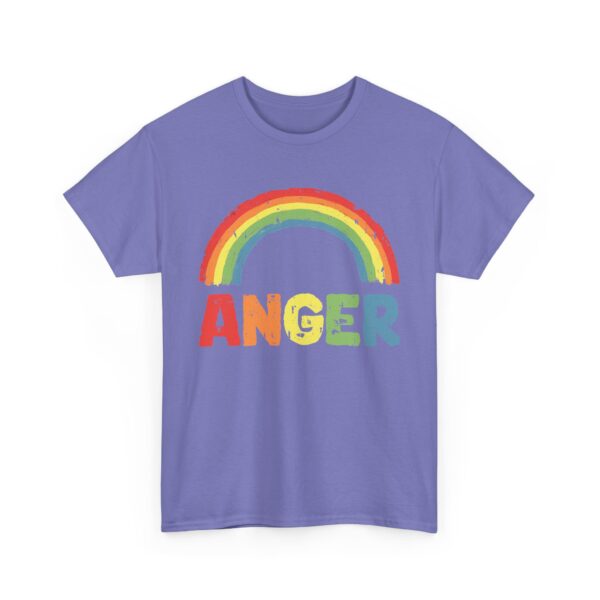 Funny Sarcastic Rainbow Anger Design - Colorful Contrast Humor Unisex Heavy Cotton Tee - Image 12