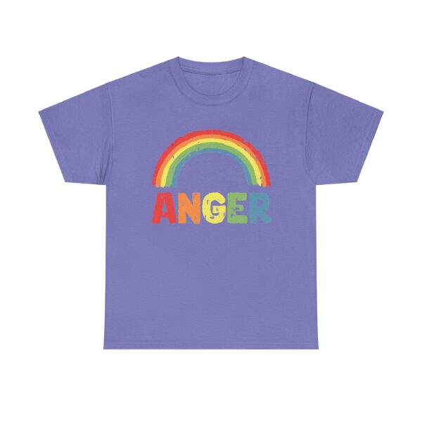 Funny Sarcastic Rainbow Anger Design - Colorful Contrast Humor Unisex Heavy Cotton Tee - Image 11