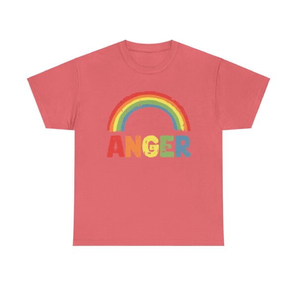 Funny Sarcastic Rainbow Anger Design - Colorful Contrast Humor Unisex Heavy Cotton Tee - Image 13