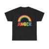 Funny Sarcastic Rainbow Anger Design - Colorful Contrast Humor Unisex Heavy Cotton Tee - Image 2
