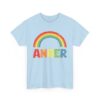 Funny Sarcastic Rainbow Anger Design - Colorful Contrast Humor Unisex Heavy Cotton Tee - Image 16