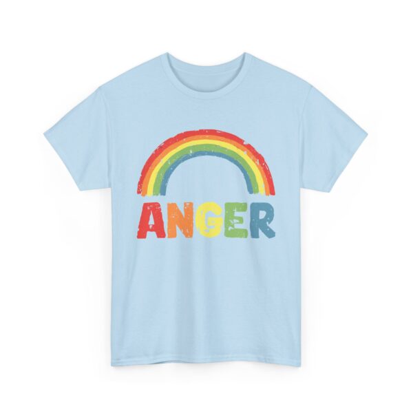 Funny Sarcastic Rainbow Anger Design - Colorful Contrast Humor Unisex Heavy Cotton Tee - Image 16