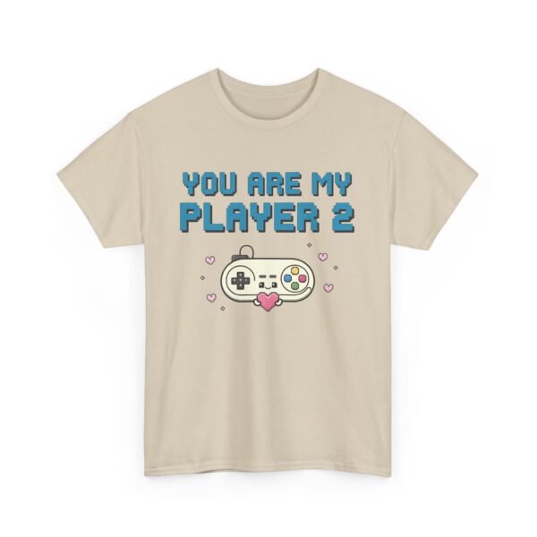 You Are My Player 2 Kawaii Pixel Art Valentine Gamer Love Design Unisex Heavy Cotton Tee - Image 3