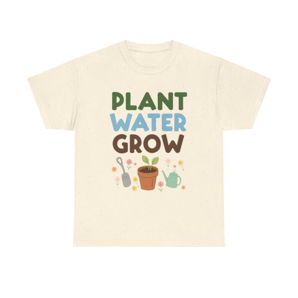 Spring Gardening Hobby Bloom Cycle: Plant Water Grow Repeat Naive Tools Design Unisex Heavy Cotton Tee - Image 9