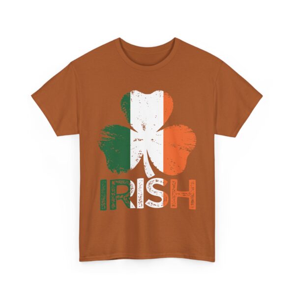 Distressed Shamrock Design Bold Irish Text Ireland Flag Design Unisex Heavy Cotton Tee - Image 7