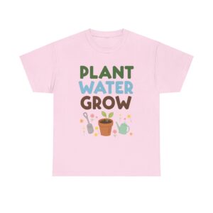 Spring Gardening Hobby Bloom Cycle: Plant Water Grow Repeat Naive Tools Design Unisex Heavy Cotton Tee