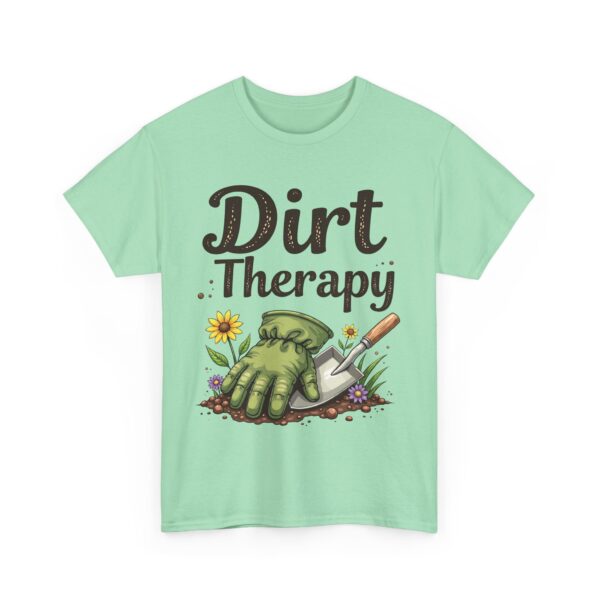 Dirt Therapy Gardening Design for Gardeners Vintage Distressed Art Unisex Heavy Cotton Tee - Image 14