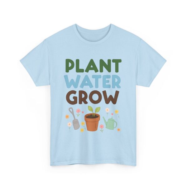 Spring Gardening Hobby Bloom Cycle: Plant Water Grow Repeat Naive Tools Design Unisex Heavy Cotton Tee - Image 16