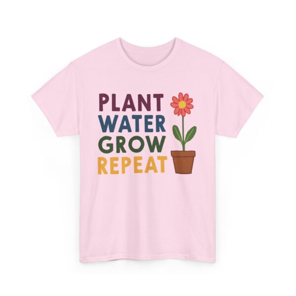 Spring Gardening Hobby Bloom Cycle: Plant Water Grow Repeat Naive Design Unisex Heavy Cotton Tee - Image 18
