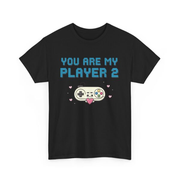 You Are My Player 2 Kawaii Pixel Art Valentine Gamer Love Design Unisex Heavy Cotton Tee - Image 2
