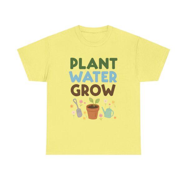 Spring Gardening Hobby Bloom Cycle: Plant Water Grow Repeat Naive Tools Design Unisex Heavy Cotton Tee - Image 11
