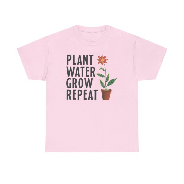 Spring Gardening Hobby Bloom Cycle: Plant Water Grow Repeat Design Unisex Heavy Cotton Tee - Image 17