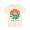 Good Vibes and High Tides Vintage Sun and Ocean Design Unisex Heavy Cotton Tee - Image 5