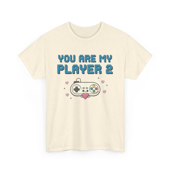 You Are My Player 2 Kawaii Pixel Art Valentine Gamer Love Design Unisex Heavy Cotton Tee - Image 5