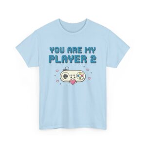 You Are My Player 2 Kawaii Pixel Art Valentine Gamer Love Design Unisex Heavy Cotton Tee