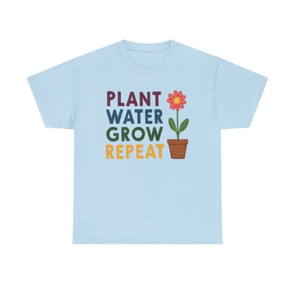 Spring Gardening Hobby Bloom Cycle: Plant Water Grow Repeat Naive Design Unisex Heavy Cotton Tee - Image 15