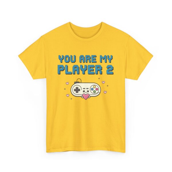 You Are My Player 2 Kawaii Pixel Art Valentine Gamer Love Design Unisex Heavy Cotton Tee - Image 6