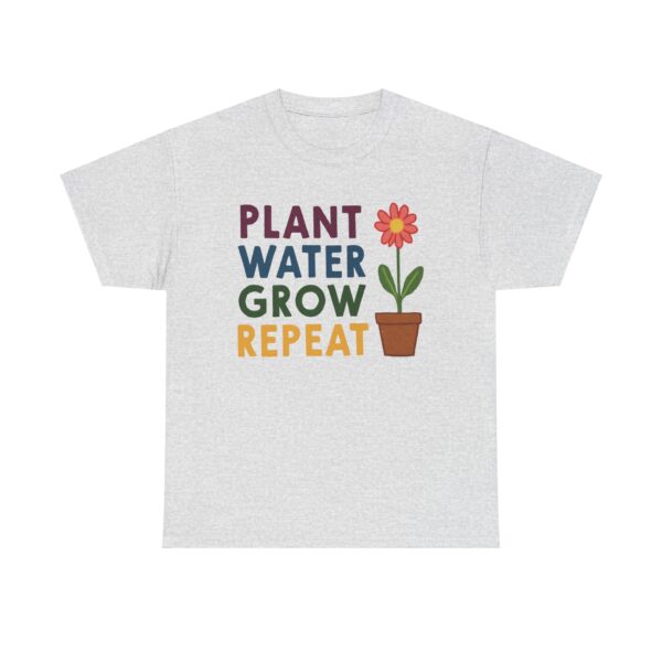Spring Gardening Hobby Bloom Cycle: Plant Water Grow Repeat Naive Design Unisex Heavy Cotton Tee - Image 5