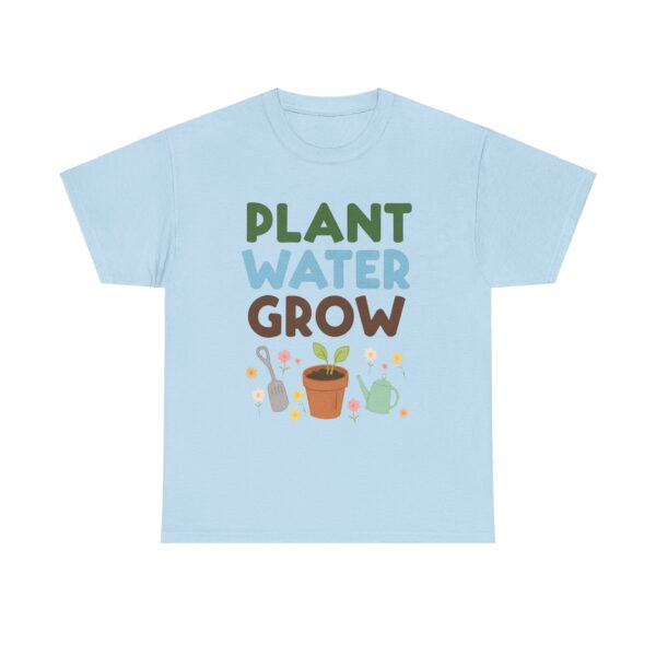 Spring Gardening Hobby Bloom Cycle: Plant Water Grow Repeat Naive Tools Design Unisex Heavy Cotton Tee - Image 15