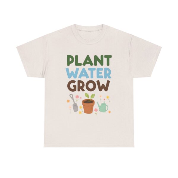Spring Gardening Hobby Bloom Cycle: Plant Water Grow Repeat Naive Tools Design Unisex Heavy Cotton Tee - Image 2