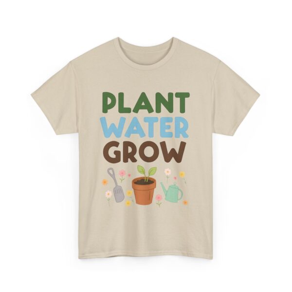 Spring Gardening Hobby Bloom Cycle: Plant Water Grow Repeat Naive Tools Design Unisex Heavy Cotton Tee - Image 8