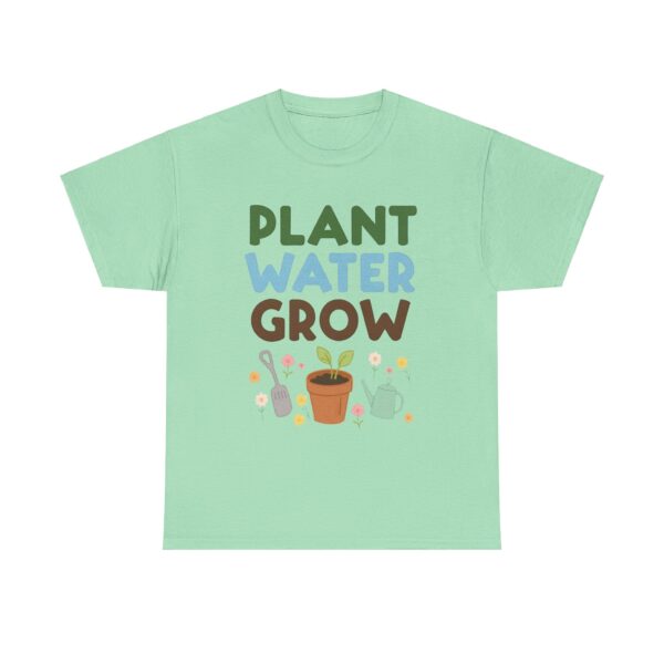 Spring Gardening Hobby Bloom Cycle: Plant Water Grow Repeat Naive Tools Design Unisex Heavy Cotton Tee - Image 13