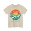 Good Vibes and High Tides Vintage Sun and Ocean Design Unisex Heavy Cotton Tee - Image 3