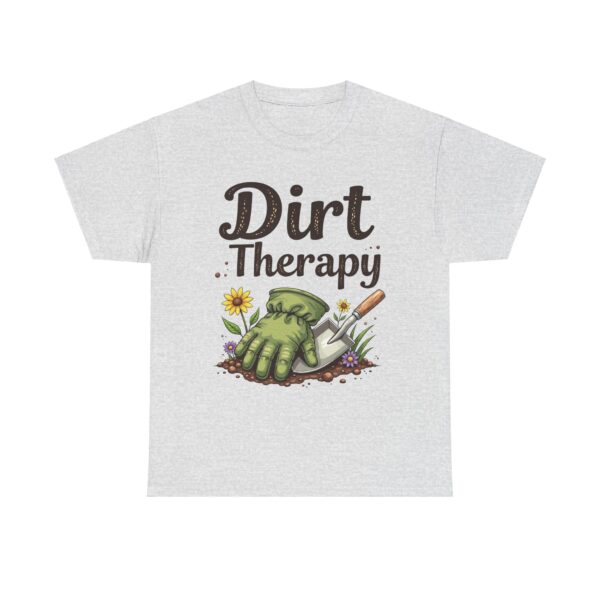 Dirt Therapy Gardening Design for Gardeners Vintage Distressed Art Unisex Heavy Cotton Tee - Image 5