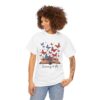 Learning to Fly: Artistic Book Illustration with Vibrant Butterflies and Creative Elegance Unisex Heavy Cotton Tee - Image 3