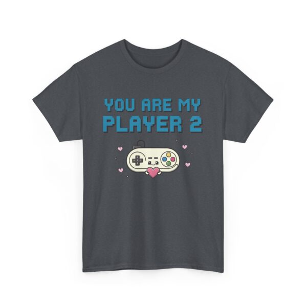 You Are My Player 2 Kawaii Pixel Art Valentine Gamer Love Design Unisex Heavy Cotton Tee - Image 7