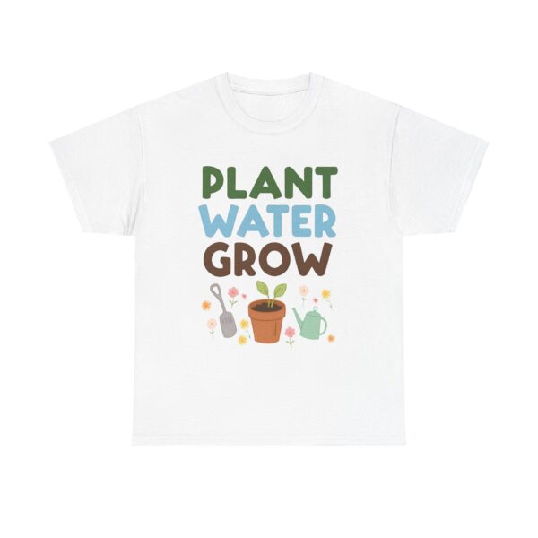 Spring Gardening Hobby Bloom Cycle: Plant Water Grow Repeat Naive Tools Design Unisex Heavy Cotton Tee - Image 4