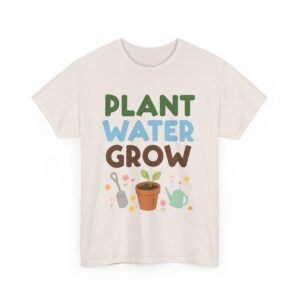 Spring Gardening Hobby Bloom Cycle: Plant Water Grow Repeat Naive Tools Design Unisex Heavy Cotton Tee