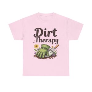 Dirt Therapy Gardening Design for Gardeners Vintage Distressed Art Unisex Heavy Cotton Tee