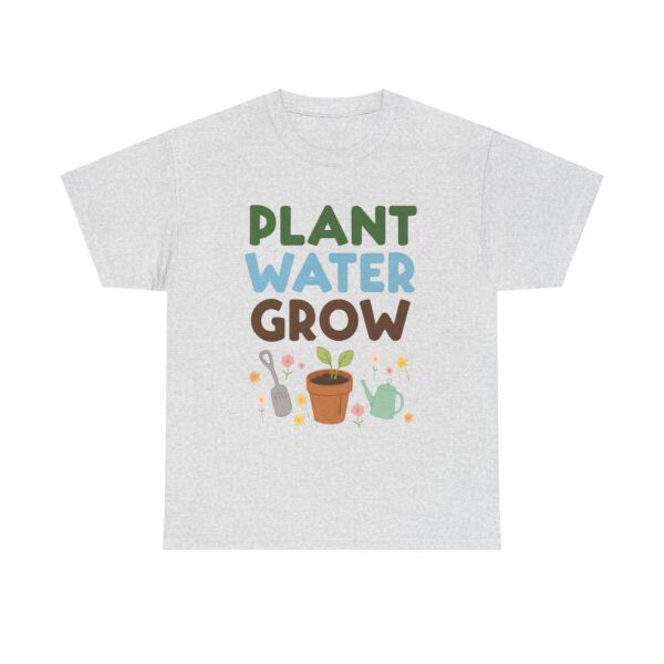 Spring Gardening Hobby Bloom Cycle: Plant Water Grow Repeat Naive Tools Design Unisex Heavy Cotton Tee - Image 5